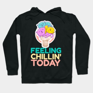 Feeling Chillin' Today_Cats Ice Cream_Peach Hoodie